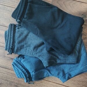 Lot Of 3 Sonoma Kids' Blue and Black Grey Joggers Cotton/Poly Blend Size 8